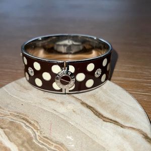 Henri Bendel Brown and Cream Polka Dot Bracelet